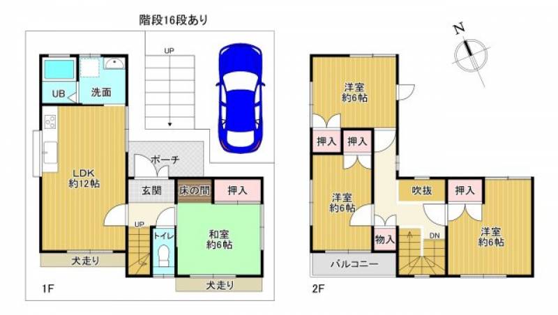 高知市潮見台 一戸建 の間取り画像