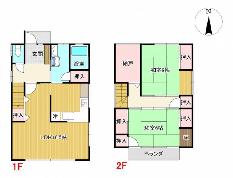 高知市福井東町 一戸建 の間取り画像