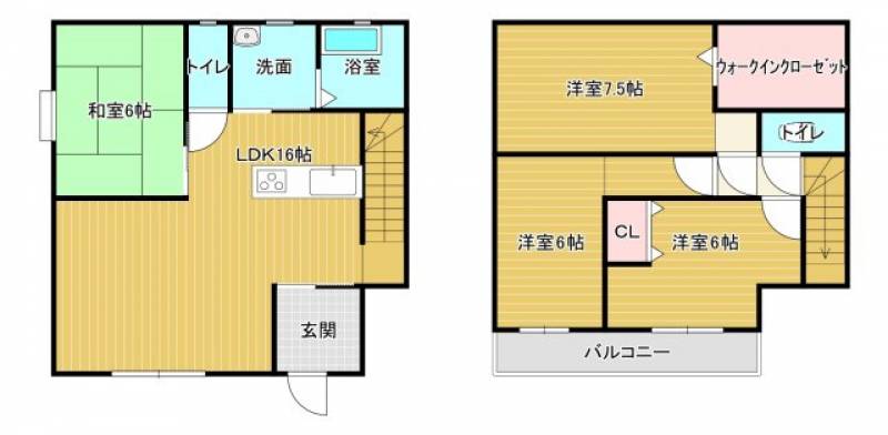 高知市神田 一戸建 の間取り画像