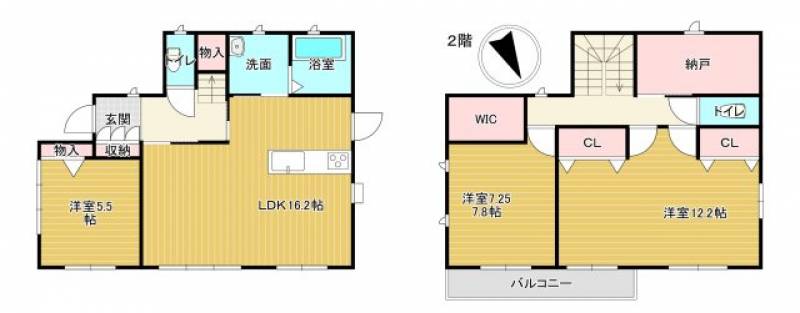 高知市一宮徳谷 一戸建 の間取り画像