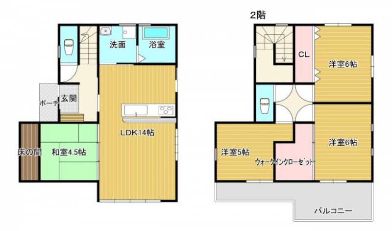 高知市高須新木 一戸建 の間取り画像