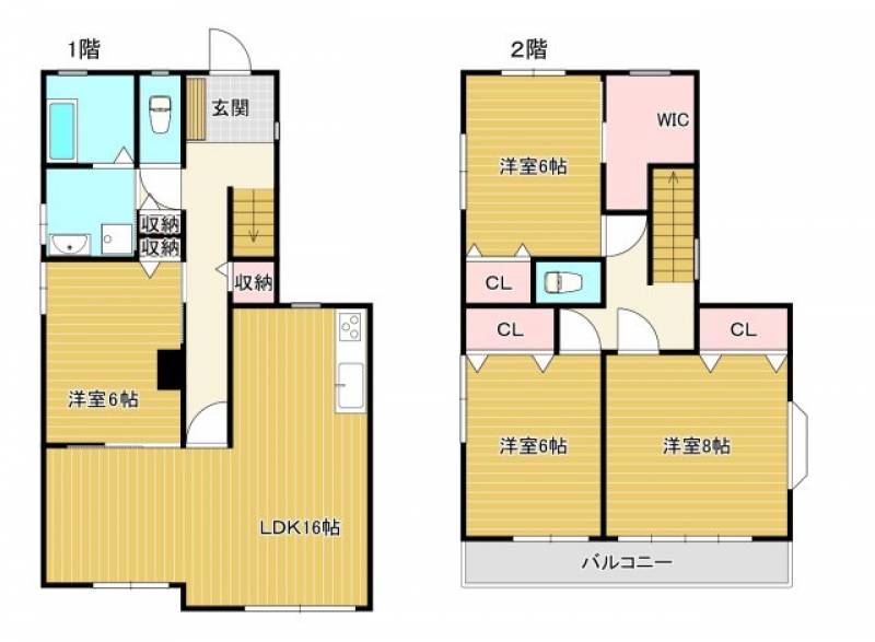 高知市西久万 一戸建 の間取り画像