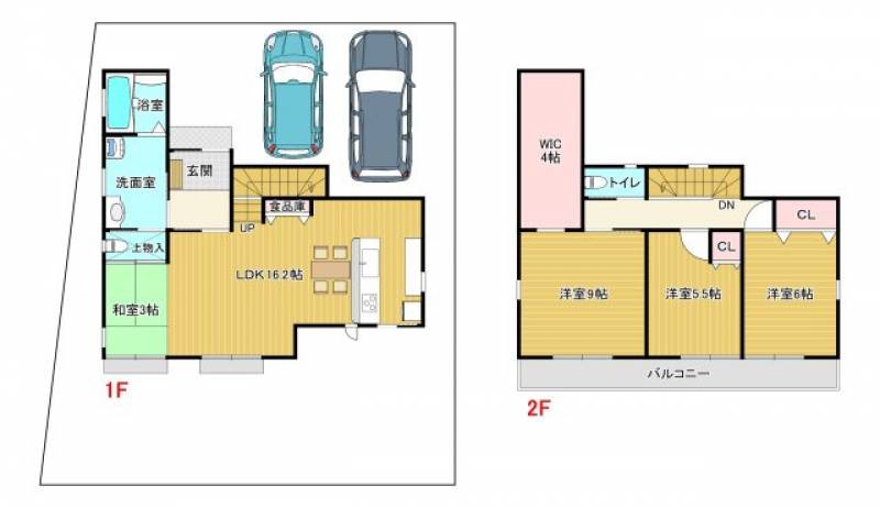 高知市岩ケ淵 一戸建 の間取り画像