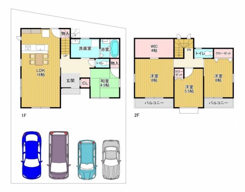 高知市鴨部 一戸建 の間取り画像