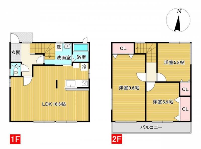 高知市横内 一戸建 の間取り画像