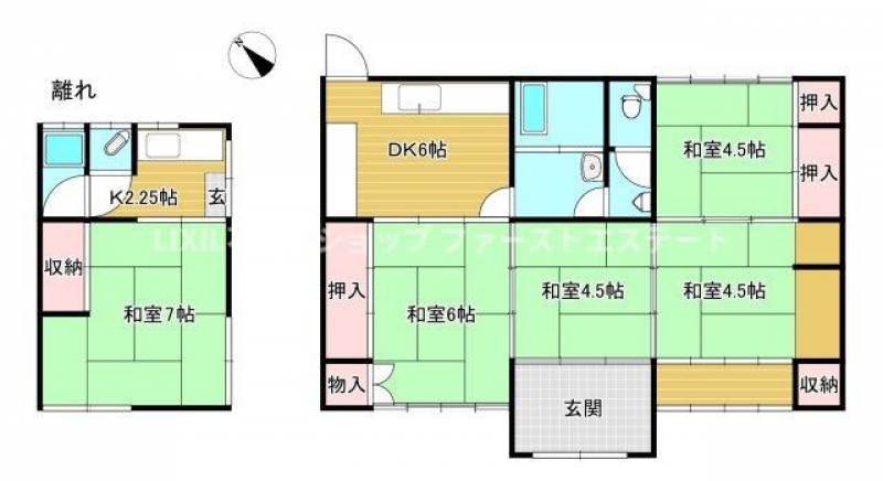 高知市朝倉己 一戸建 の間取り画像