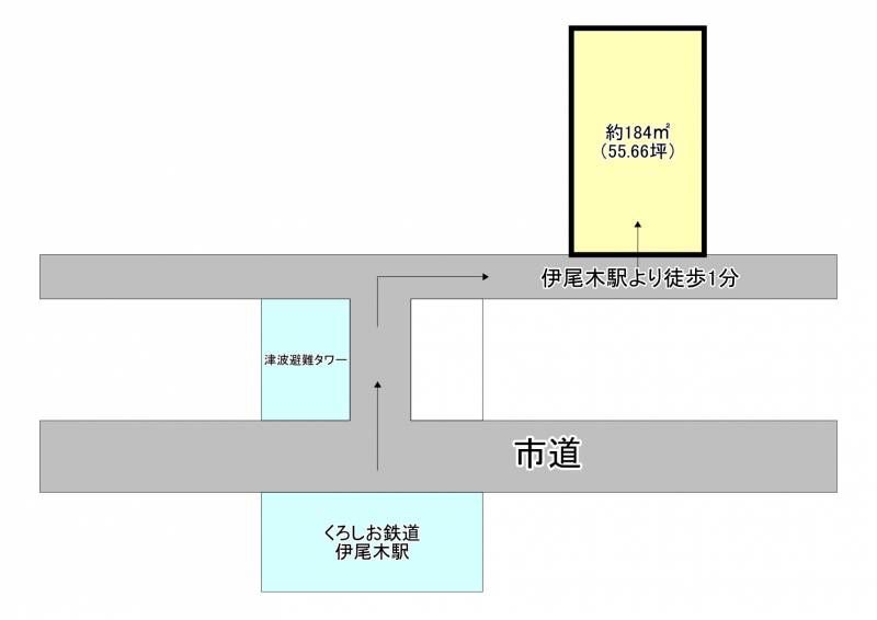 安芸市伊尾木  の区画図