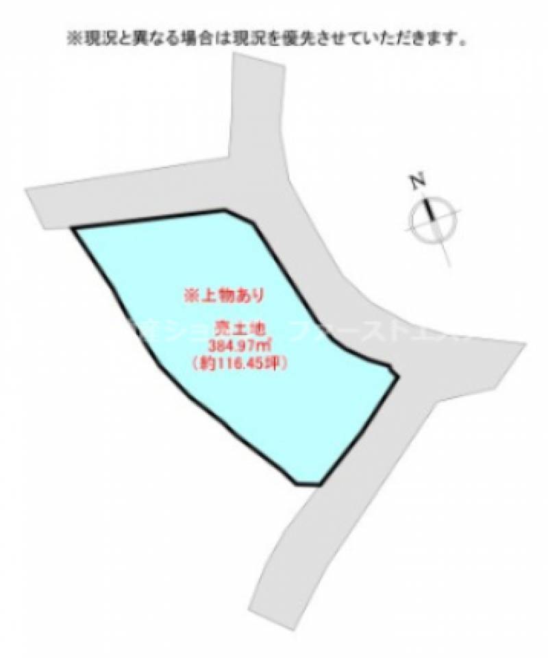 香南市香我美町山北  の区画図