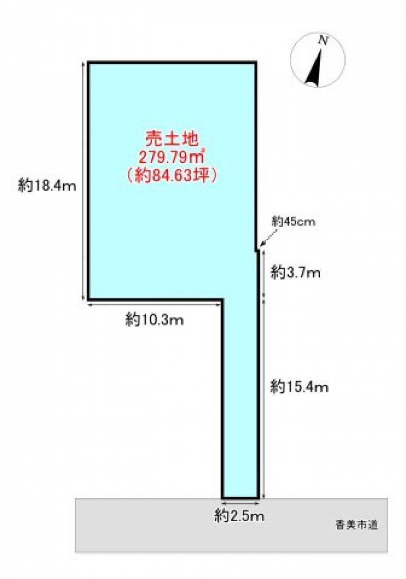 香美市土佐山田町秦山町  の区画図