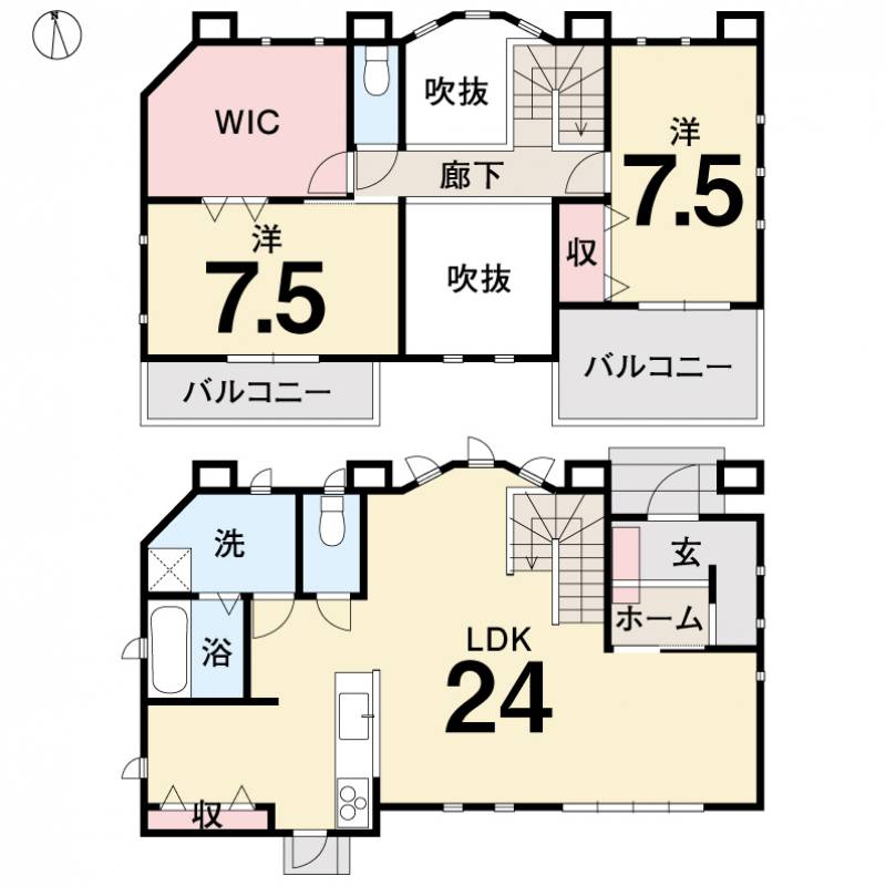 香美市土佐山田町楠目 一戸建 の間取り画像