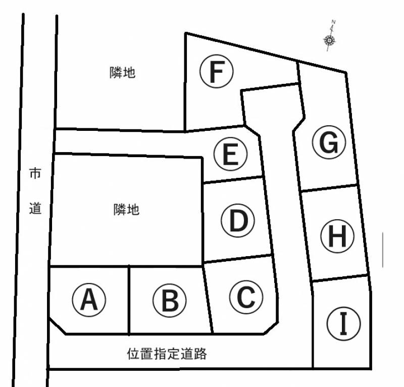 香南市野市町下井 香南市下井造成地　Ｂ号地の区画図