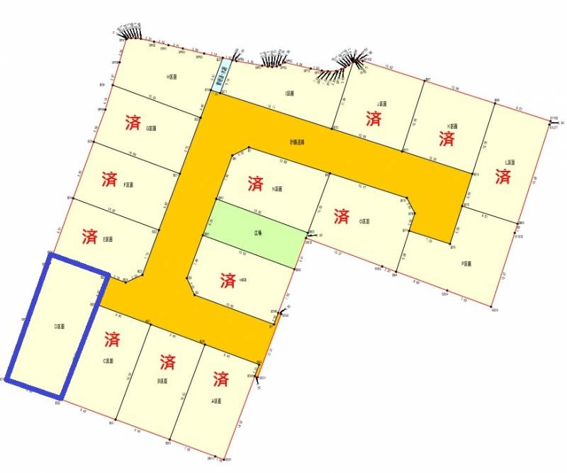 南国市大そね甲 一慶ⅡD号地の区画図