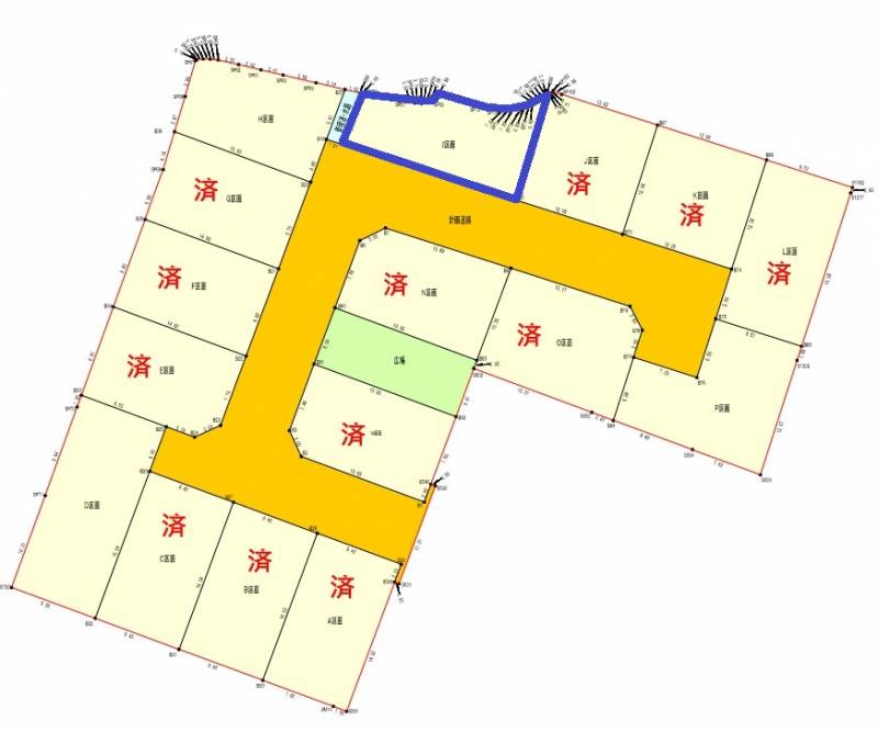 南国市大そね甲 一慶ⅡI号地の区画図