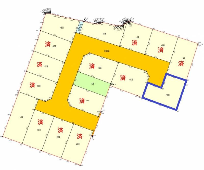 南国市大そね甲 一慶ⅡP号地の区画図