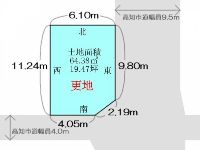 高知市介良乙 の区画図