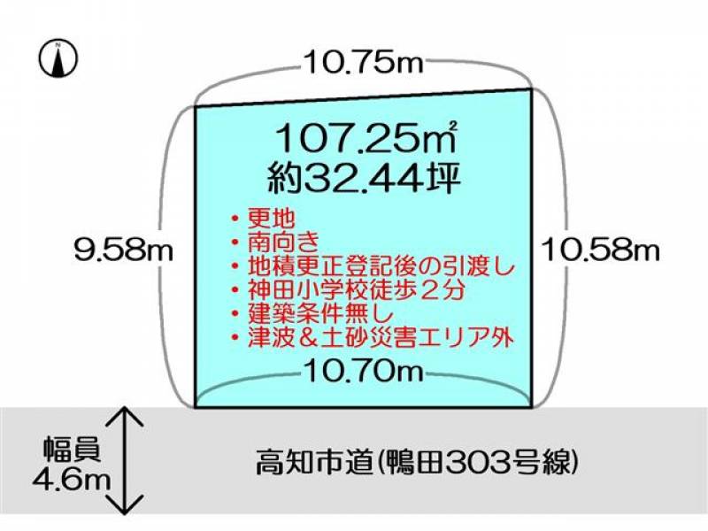 高知市神田 の区画図