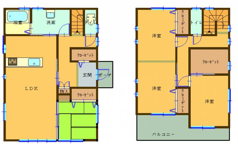 高知市長浜 一戸建 の間取り画像