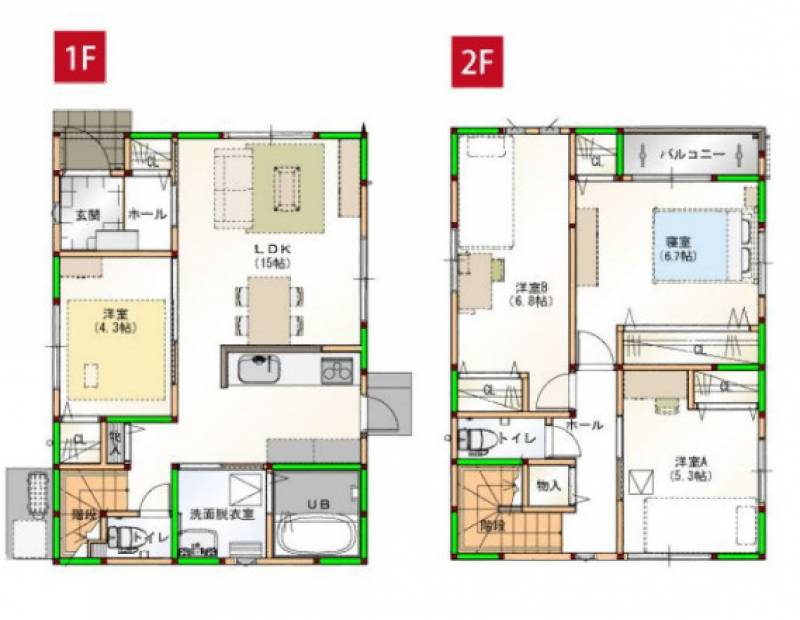 高知市百石町 一戸建 　百石町⑧の間取り画像