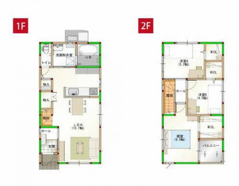 高知市福井扇町 一戸建 　福井扇町③の間取り画像