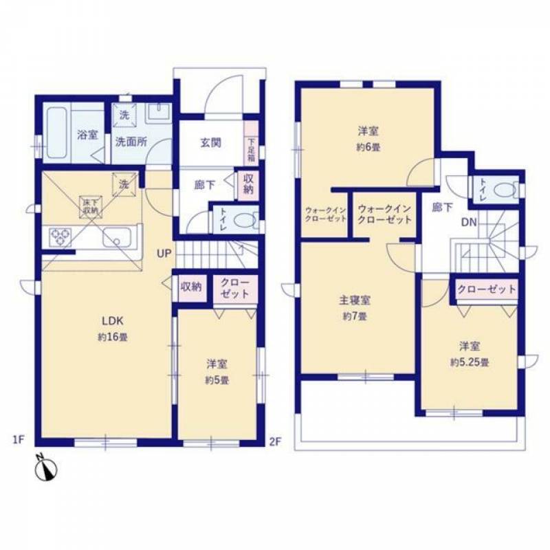 高知市朝倉丙 一戸建 （3期2棟1）の間取り画像