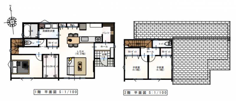 香美市土佐山田町 一戸建 （北棟）の間取り画像