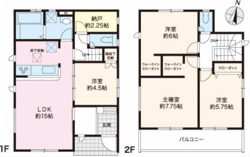 高知市朝倉本町 一戸建 （2棟１）の間取り画像