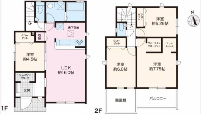 高知市瀬戸東町 一戸建 （5期3棟1）の間取り画像