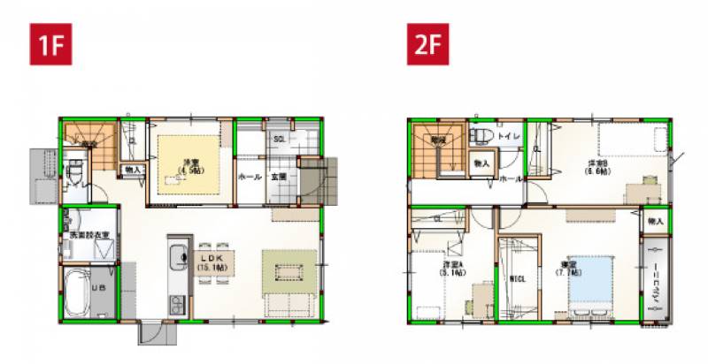 高知市一宮西町 一戸建 一宮西町④の間取り画像