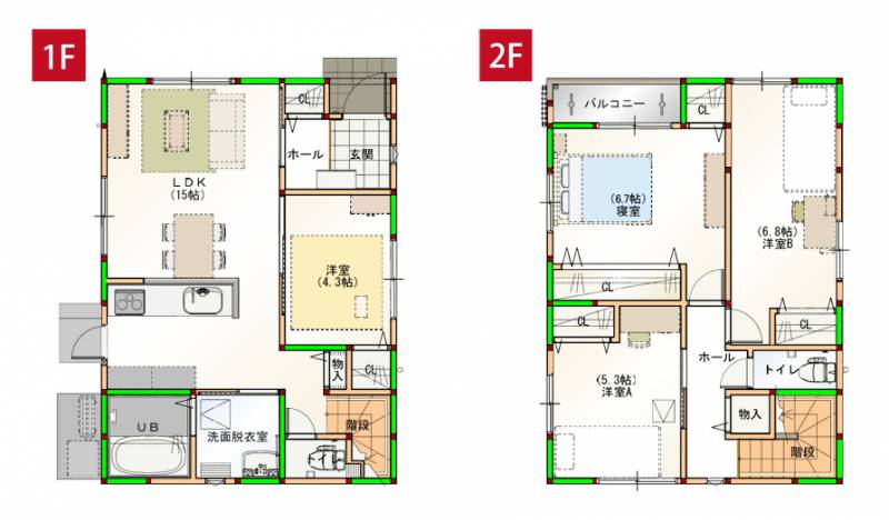 高知市介良乙 一戸建 介良⑯の間取り画像