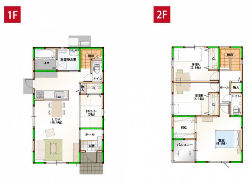 香南市野市町みどり野 一戸建 　野市町みどり野③の間取り画像