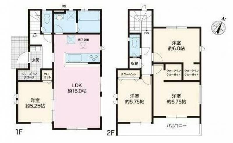 高知市桟橋通 一戸建 （6期5棟2）の間取り画像