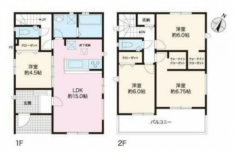 高知市桟橋通 一戸建 （6期5棟3）の間取り画像