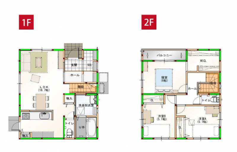 高知市口細山 一戸建 　口細山②の間取り画像