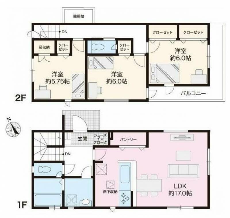 高知市大津甲 一戸建 （1棟）の間取り画像