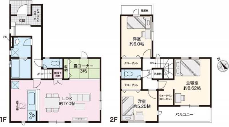 高知市百石町 一戸建 （8期1棟1）の間取り画像