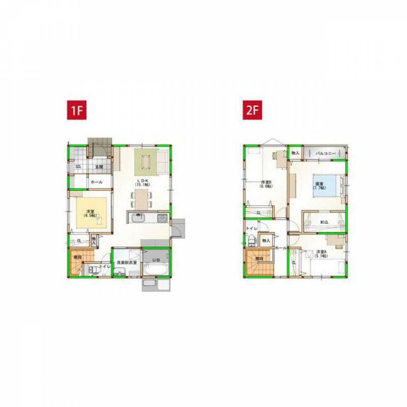 高知市朝倉西町 一戸建 （朝倉西町④）の間取り画像