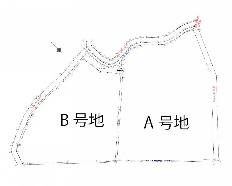 香美市土佐山田町楠目 B号地の区画図