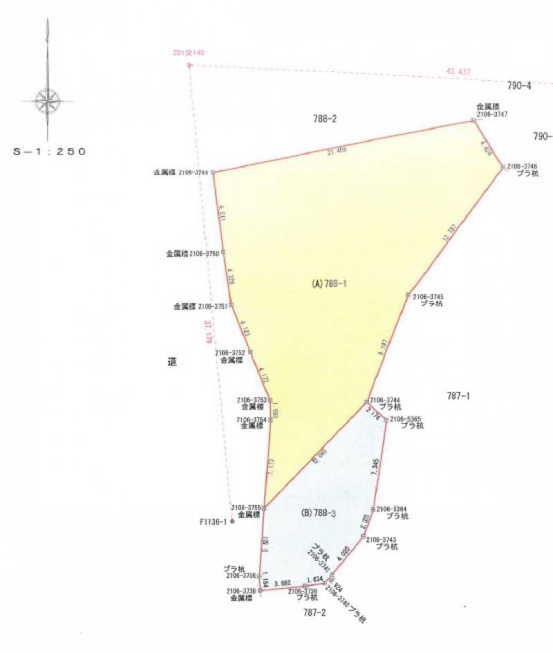 南国市岡豊町八幡 ★県道沿い★の区画図