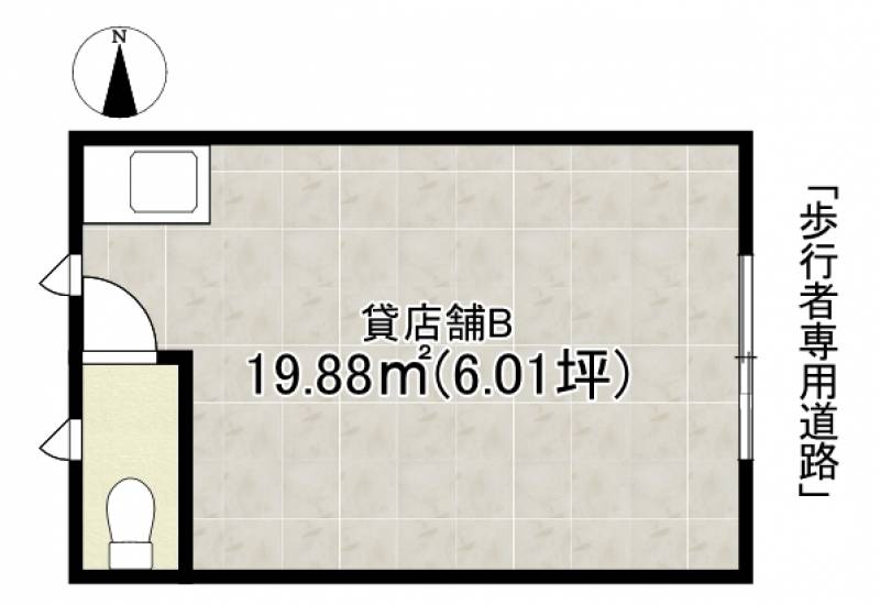 新本町2丁目5-14店舗 1階中の間取り画像