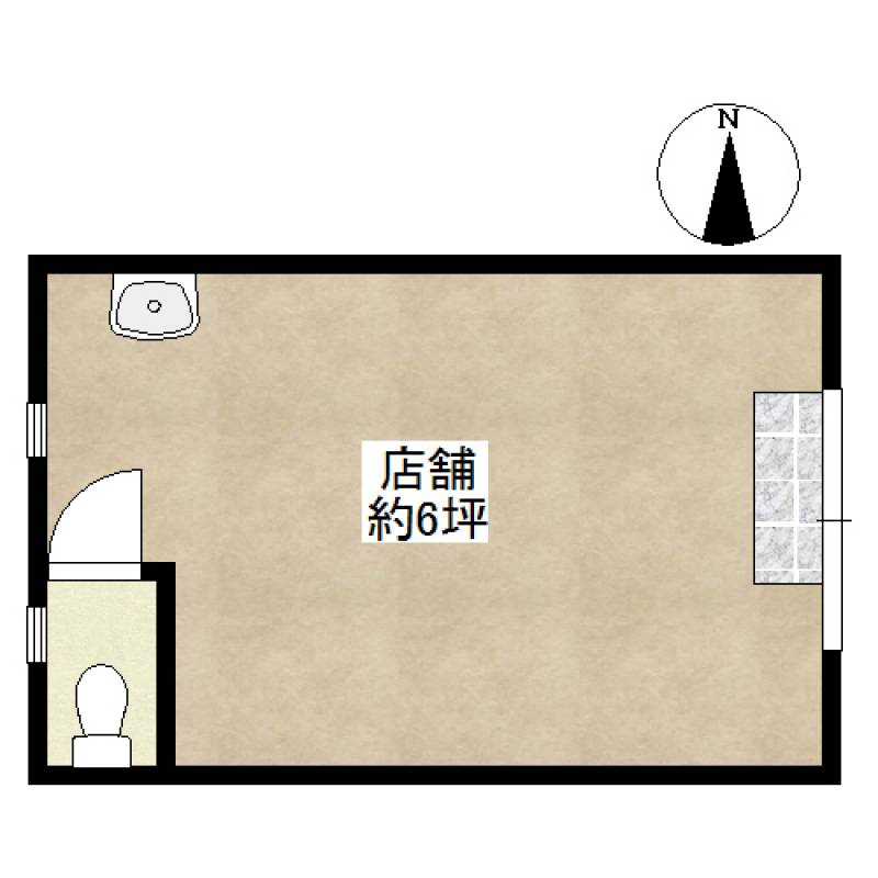 新本町2丁目5-14店舗 Bの間取り画像