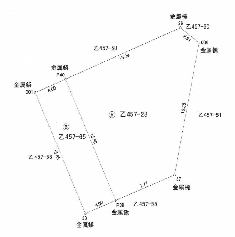 高知市大津乙 栗山大津線売地の区画図