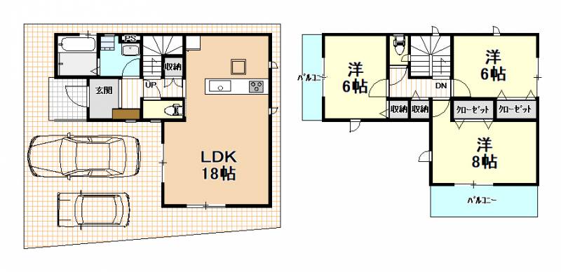 高知市竹島町 一戸建 ５期８号棟の間取り画像