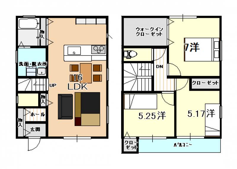 高知市一宮しなね 一戸建 C号地の間取り画像