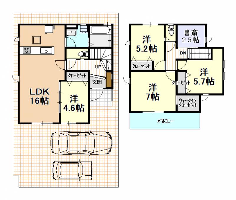 南国市大そね甲 一戸建 ３期１号棟の間取り画像