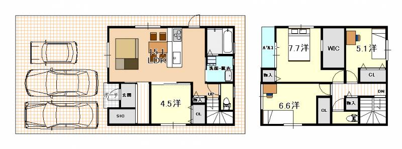 高知市加賀野井 一戸建 加賀野井建売②の間取り画像