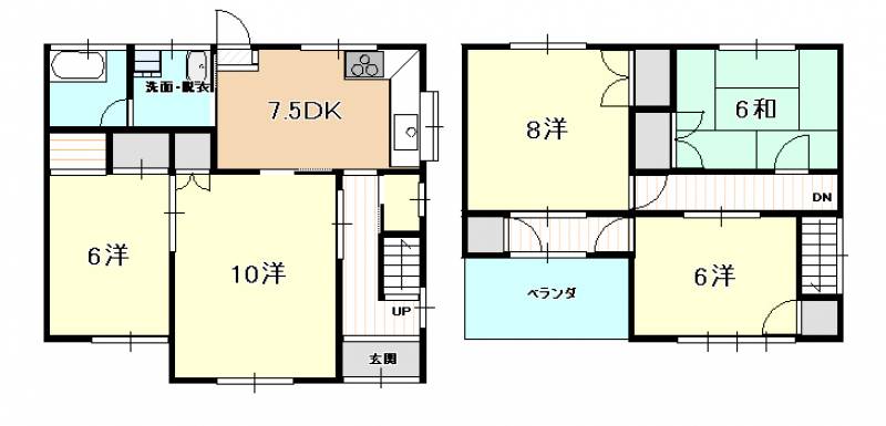 高知市福井町 一戸建 の間取り画像