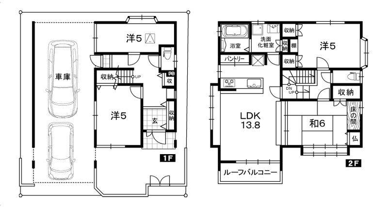 高知市百石町 一戸建 の間取り画像