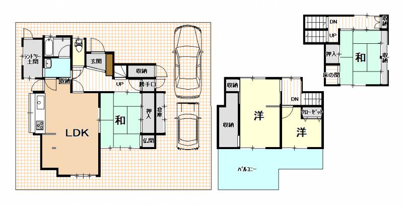 高知市一宮東町 一戸建 の間取り画像