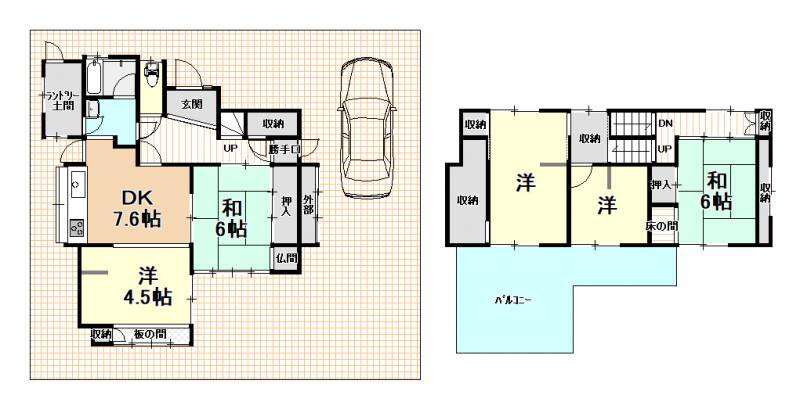 高知市一宮東町 一戸建 の間取り画像