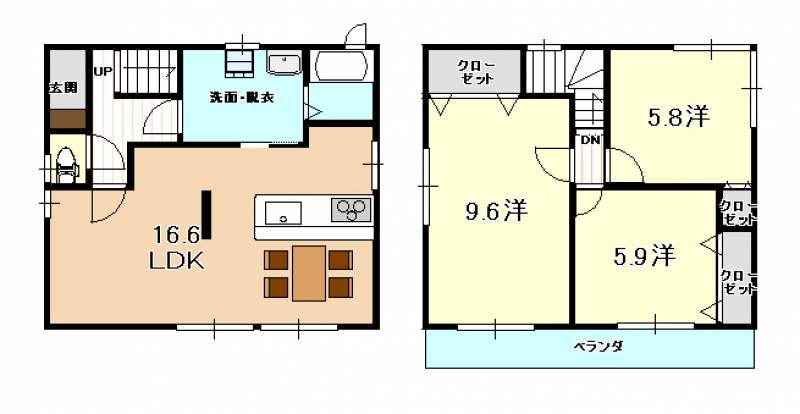 高知市横内 一戸建 の間取り画像